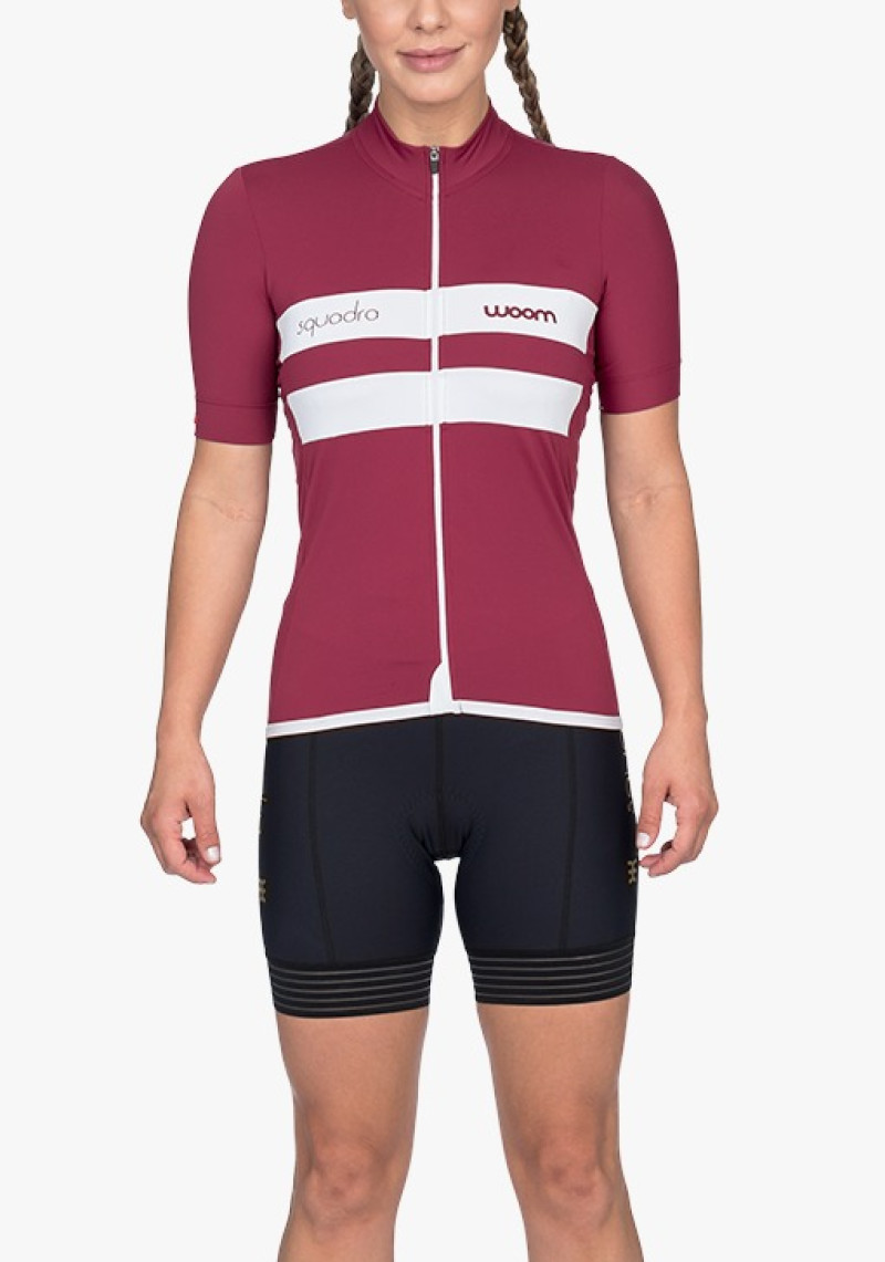 Camisa Woom Squadra marsala Feminina Vermelha 