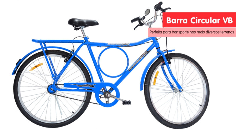 Bicicleta Monark Barra Circular VB Azul