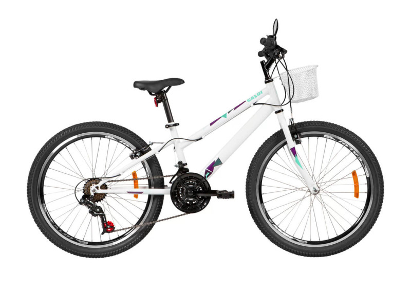 Bicicleta Caloi Ceci Aro 24 21 Velocidades Branco A21