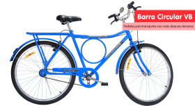 Bicicleta Monark Barra Circular VB Azul