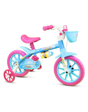 Bicicleta Nathor Aqua Azul/Rosa Aro 12