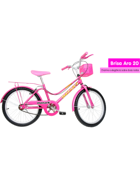 Bicicleta Monark Brisa Aro 20 Rosa