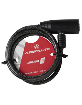 Cadeado Espiral absolute 1,0Mt C/Chave 6mm Pto