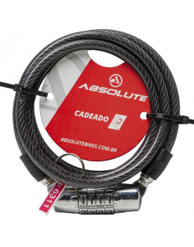 Cadeado Espiral Absolute 1.0MT C/Segredo 6Mm Pto